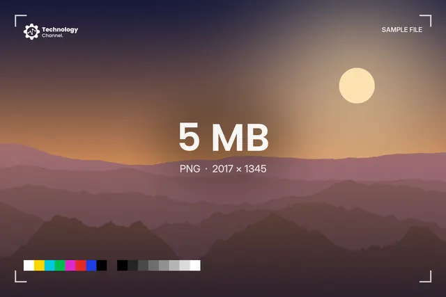 PNG sample: About 5 MB
